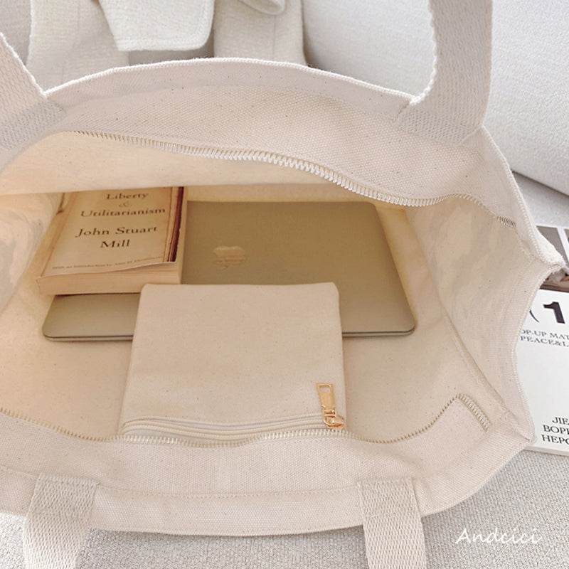 CREAM GREEN tote bag - Casualruby