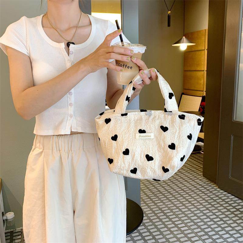 Casualruby © Love texture canvas tote bag - Casualruby