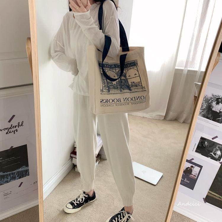 London Books Marylebone Book Store Tote Bag blue strap with Zip - Casualruby
