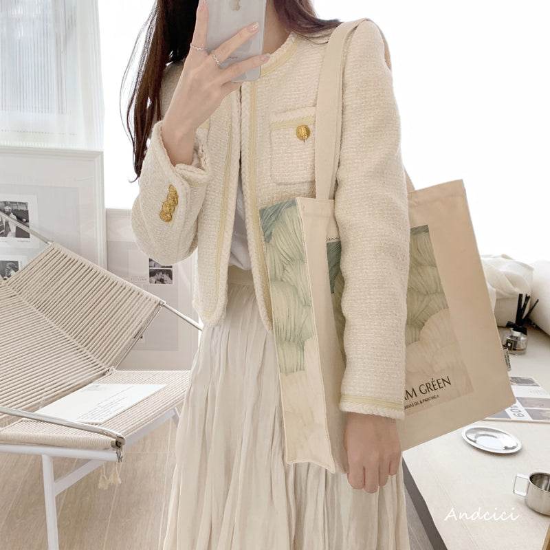 CREAM GREEN tote bag - Casualruby
