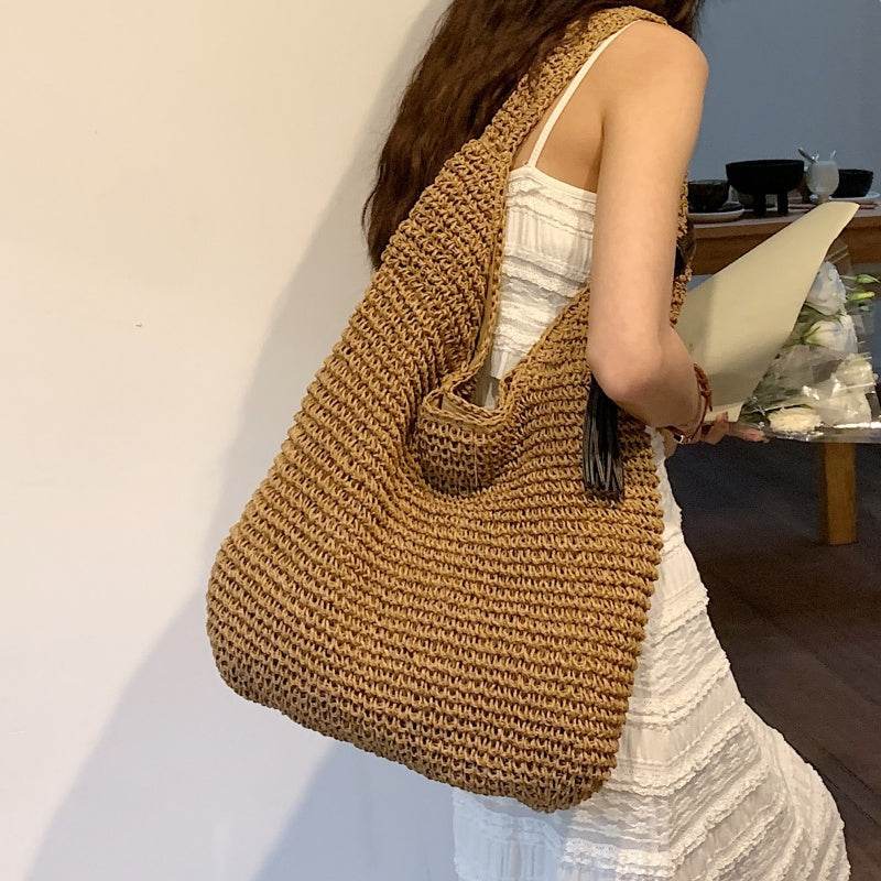 Casualruby©Summer Straw Woven Tote Bag - Casualruby