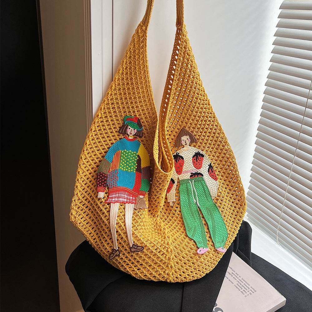 Casualruby © Summer Cotton Thread Woven Tote Bag - Casualruby