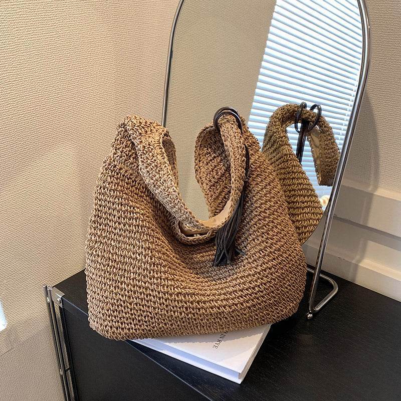 Casualruby©Summer Straw Woven Tote Bag - Casualruby