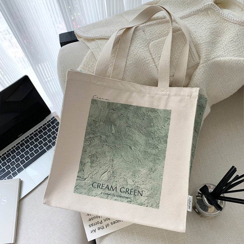 CREAM GREEN tote bag - Casualruby