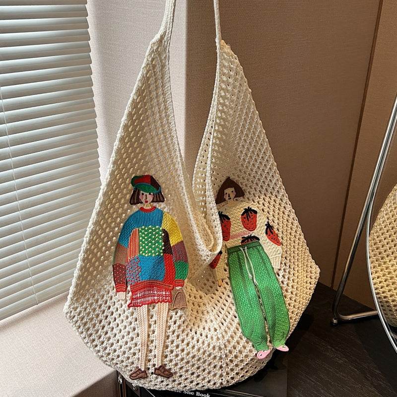 Casualruby © Summer Cotton Thread Woven Tote Bag - Casualruby
