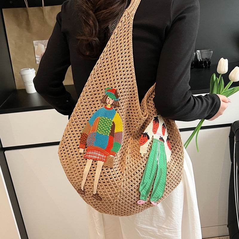 Casualruby © Summer Cotton Thread Woven Tote Bag - Casualruby