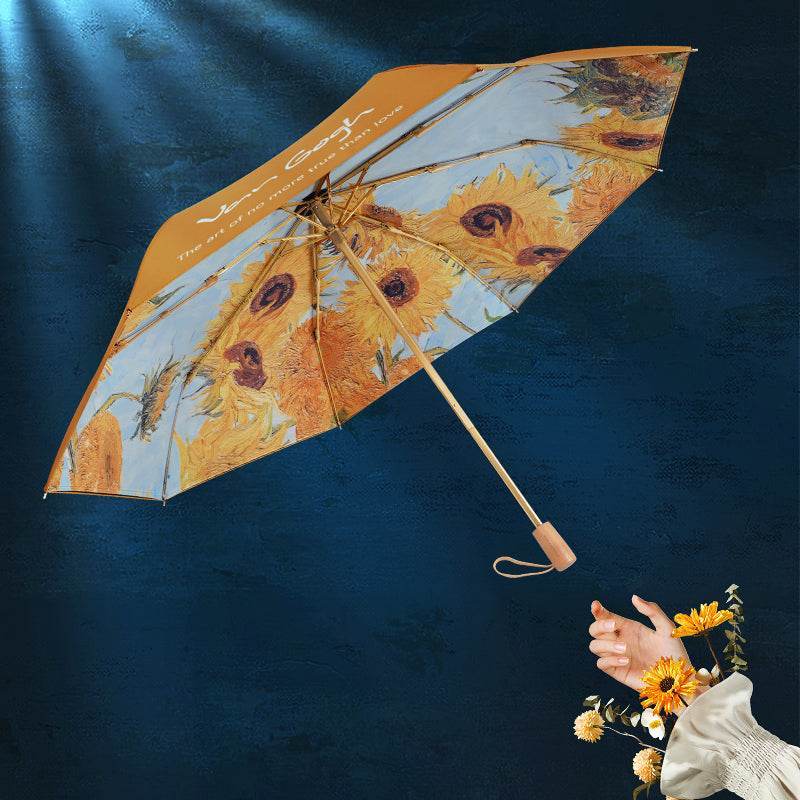 Casualruby©Double-sided Van Gogh Sunflowers Umbrella - Casualruby