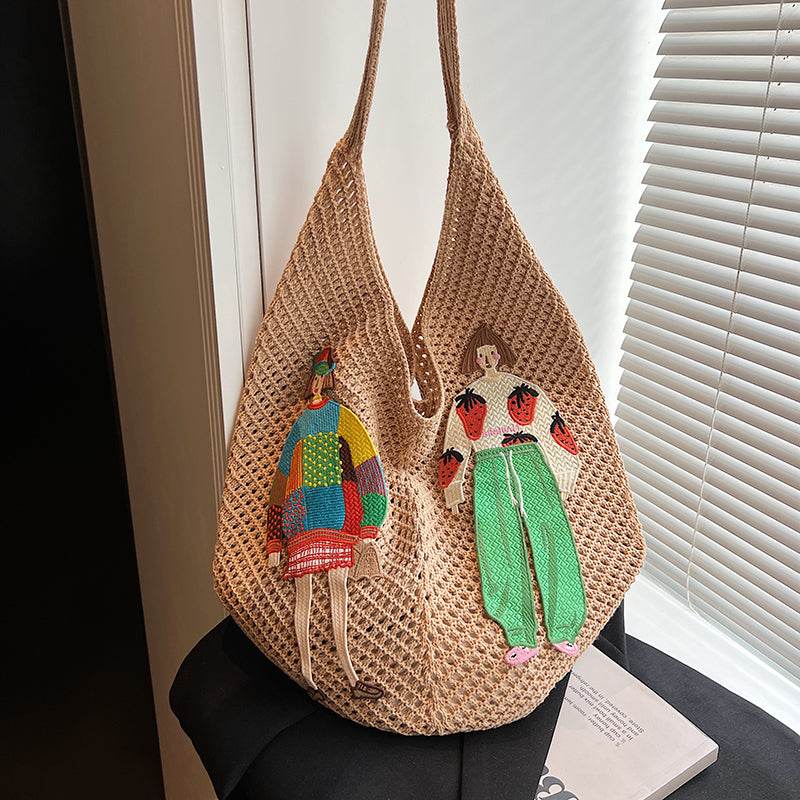 Casualruby © Summer Cotton Thread Woven Tote Bag - Casualruby