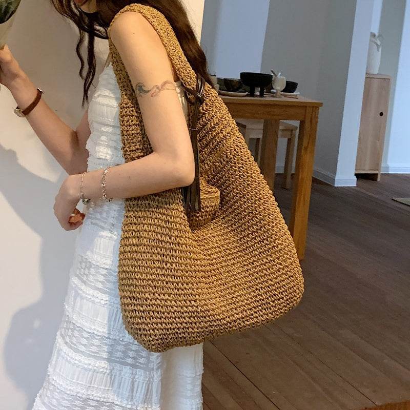 Casualruby©Summer Straw Woven Tote Bag - Casualruby