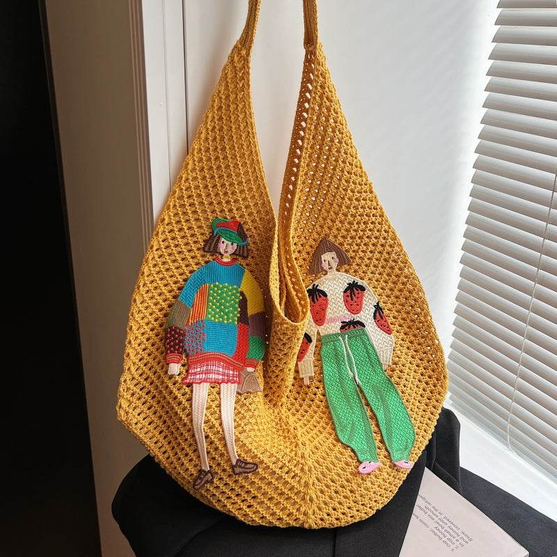 Casualruby © Summer Cotton Thread Woven Tote Bag - Casualruby