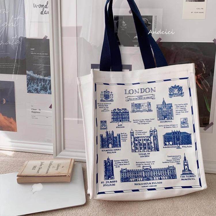 City of London Tote Bag with Zip - Casualruby