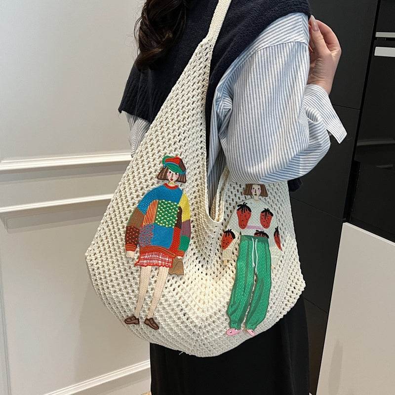 Casualruby © Summer Cotton Thread Woven Tote Bag - Casualruby