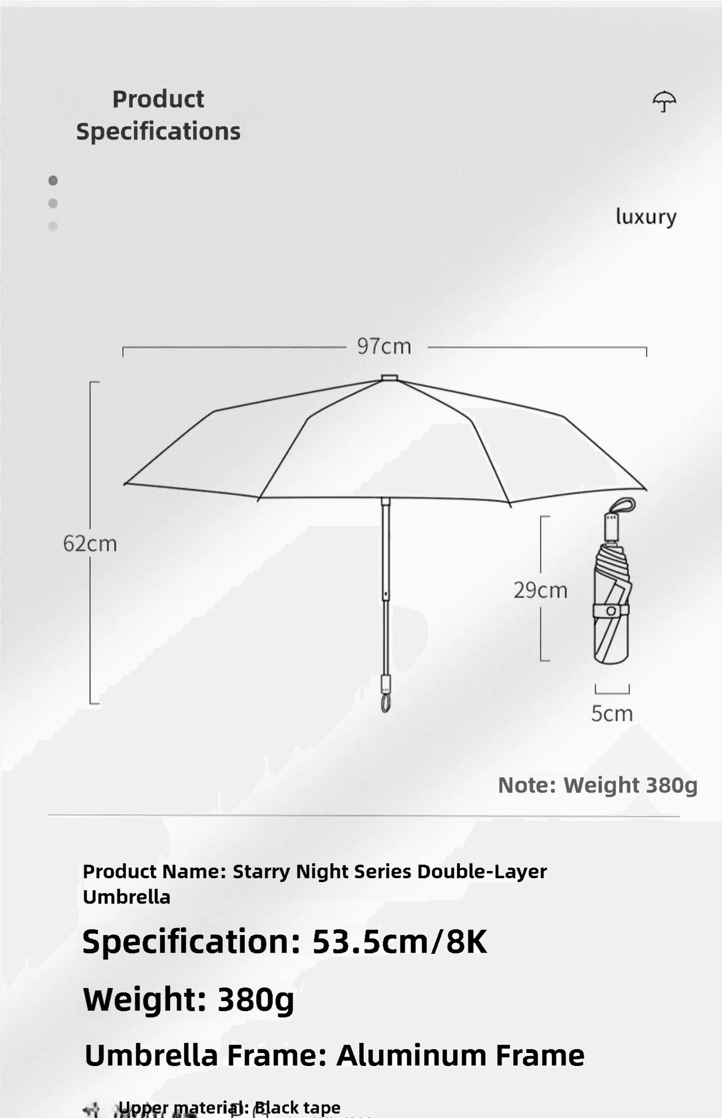 Casualruby©Double-sided Van Gogh Starry Night Umbrella - Casualruby