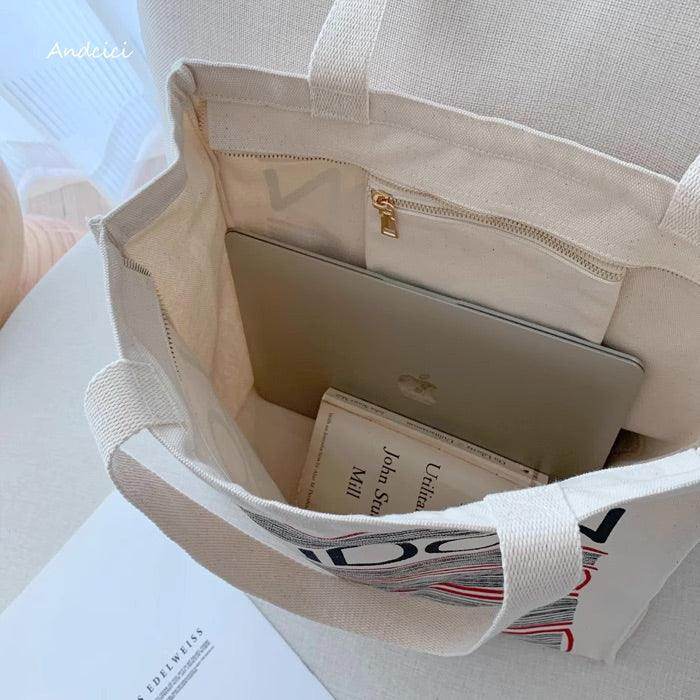 London Books with Red Covers Tote Bag with Zip - Casualruby