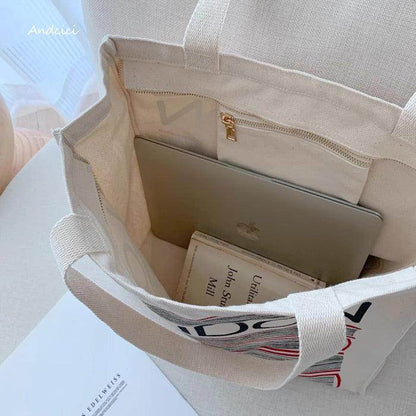 London Books with Red Covers Tote Bag with Zip - Casualruby