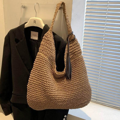 Casualruby©Summer Straw Woven Tote Bag - Casualruby
