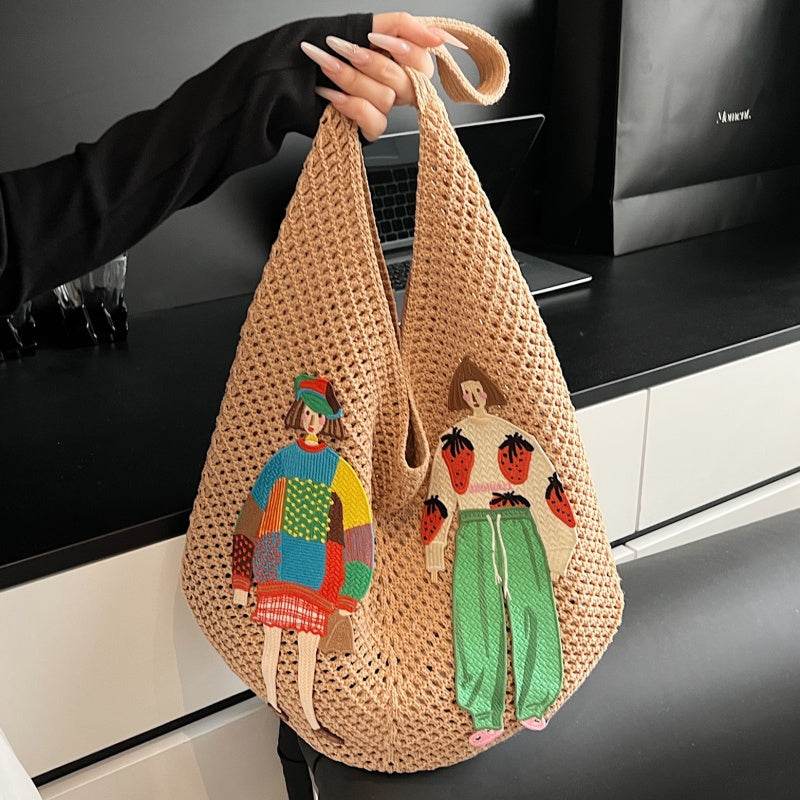 Casualruby © Summer Cotton Thread Woven Tote Bag - Casualruby