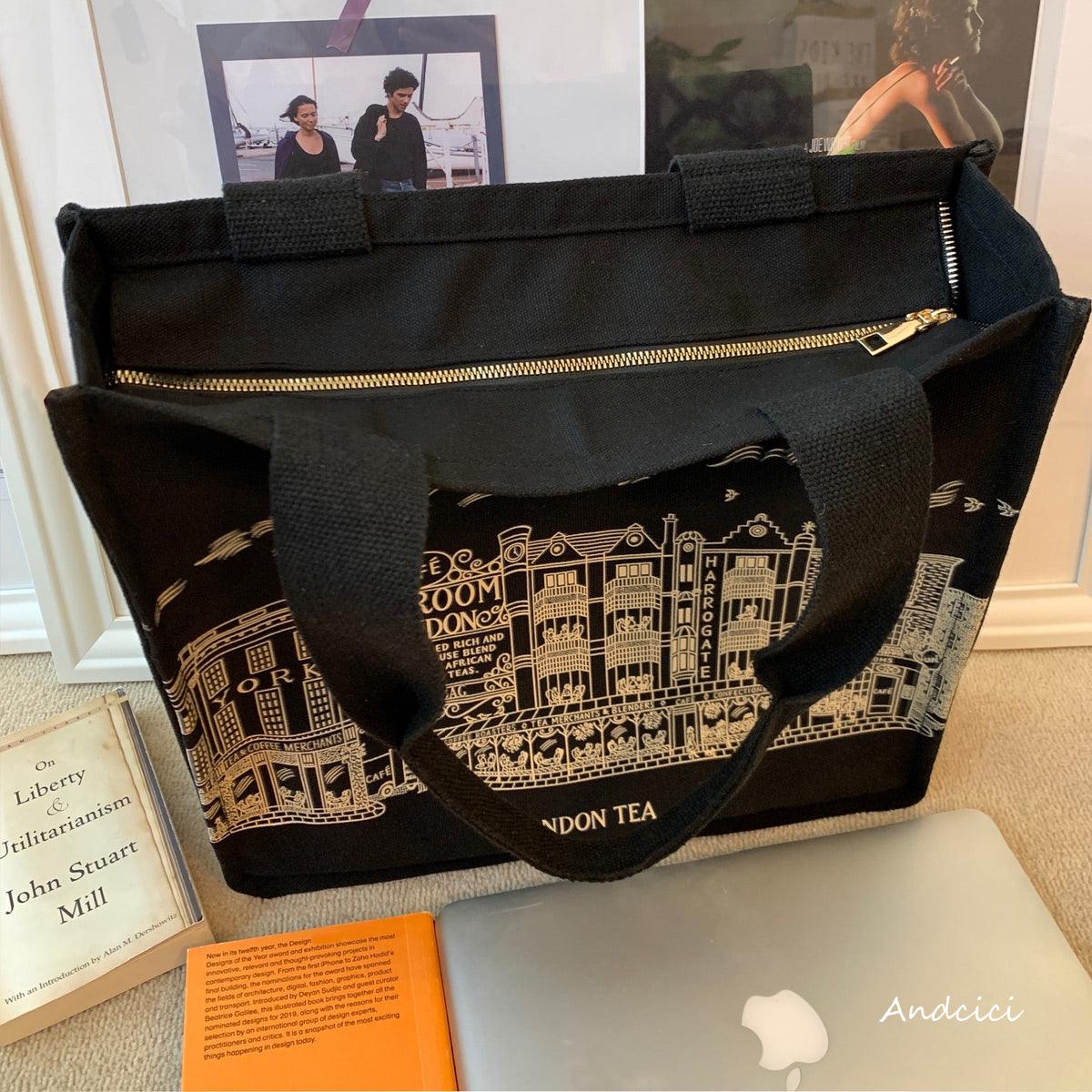 London Tea Northallerton Canvas Tote Bag with Zip