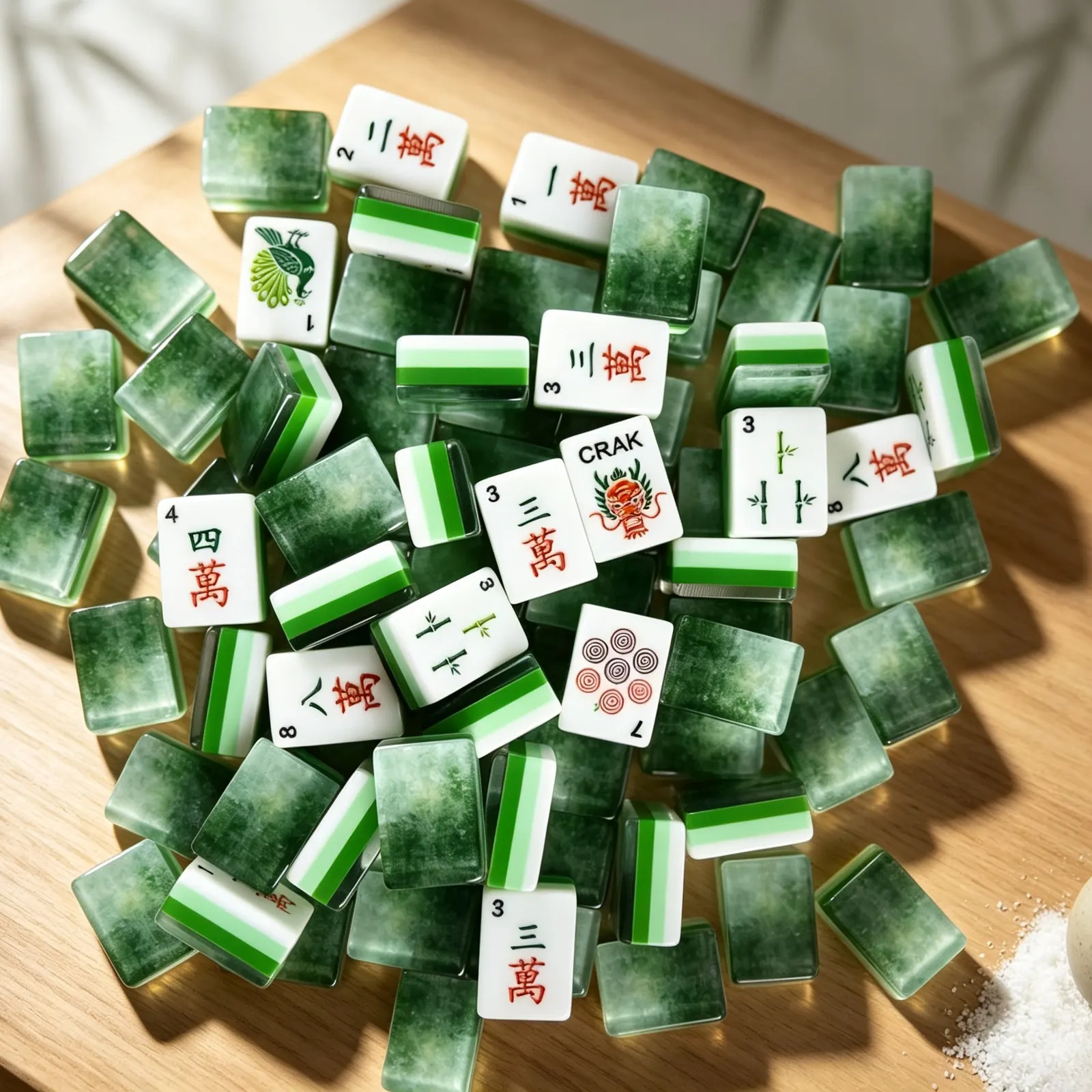 Casualruby© Emerald Mist American Mahjong Tiles