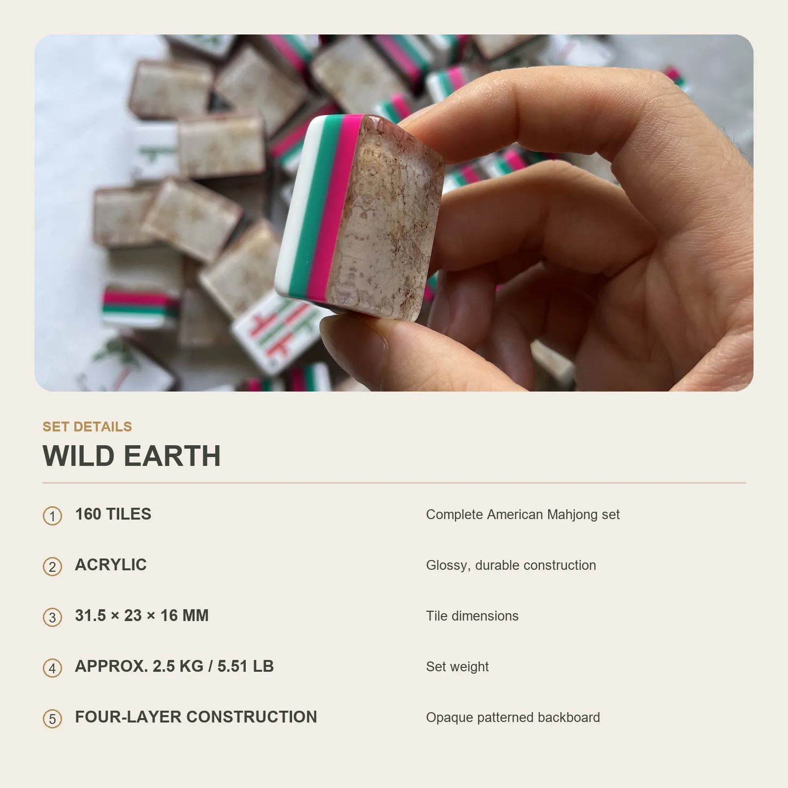 Casualruby© Wild Earth American Mahjong Tiles