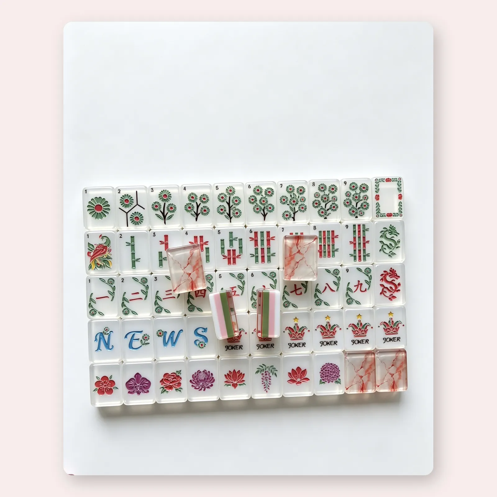 Casualruby© Blush Allure American Mahjong Tiles