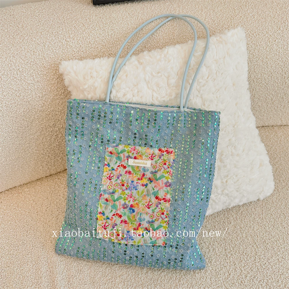 Casualruby© Pearl Lace Large Tote Bag for Commute & Daily