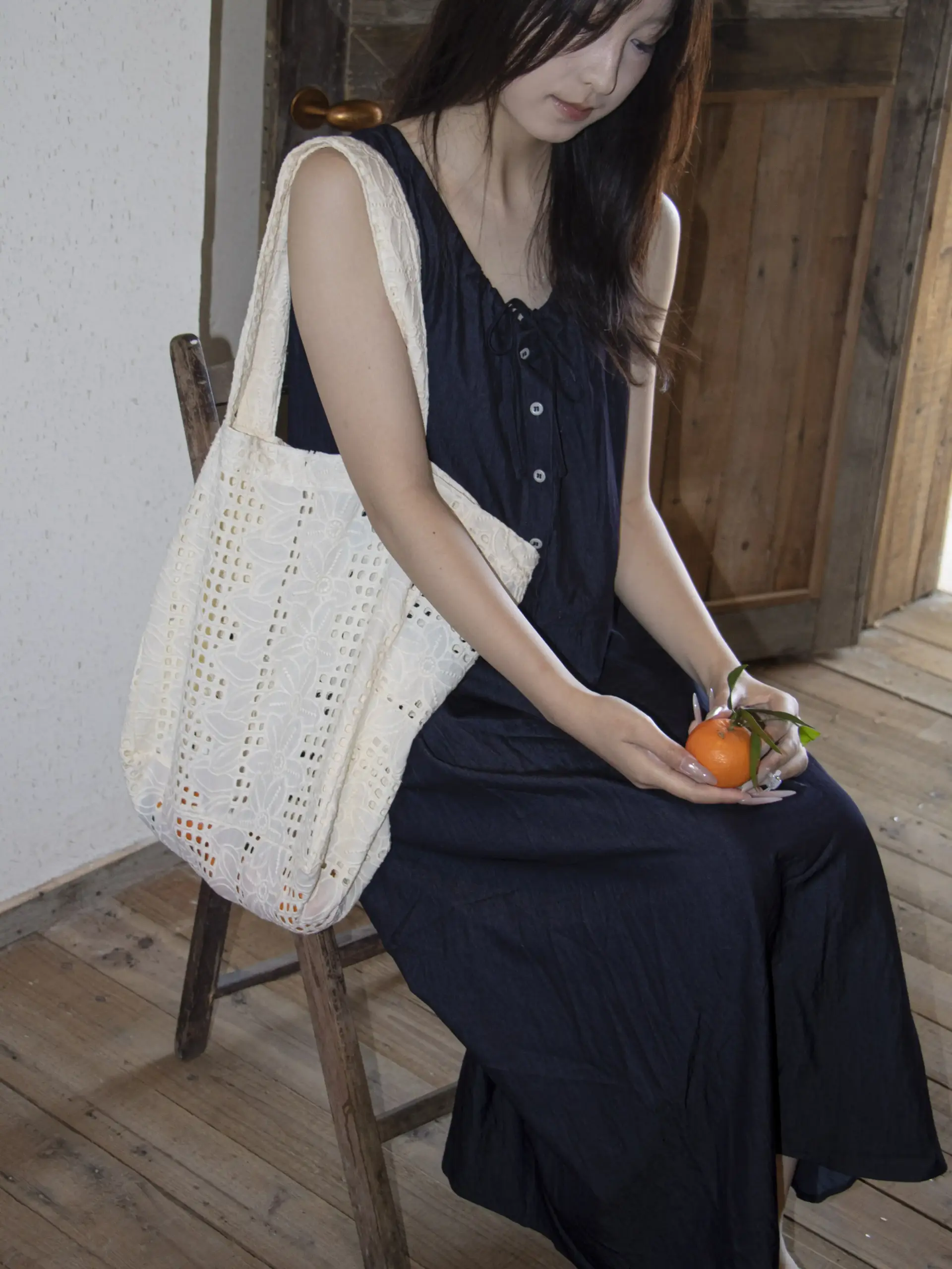 Casualruby© Embroidered Hollow-Out Large Tote Bag