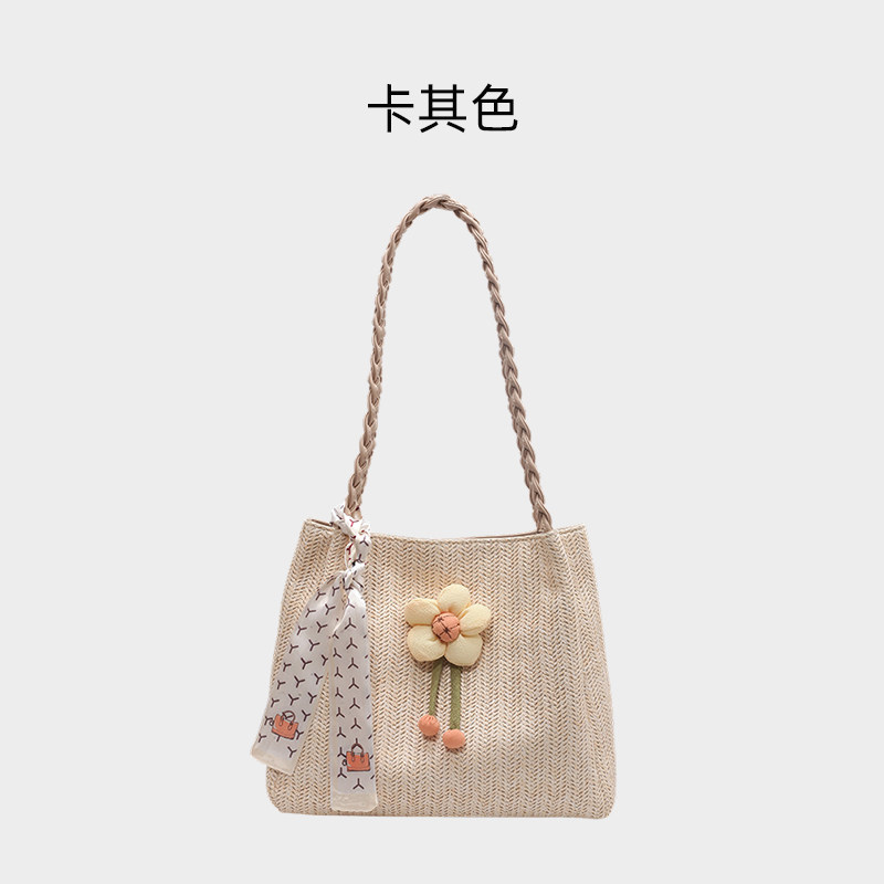 Casualruby© Large Woven Tote Bag for Work & Travel