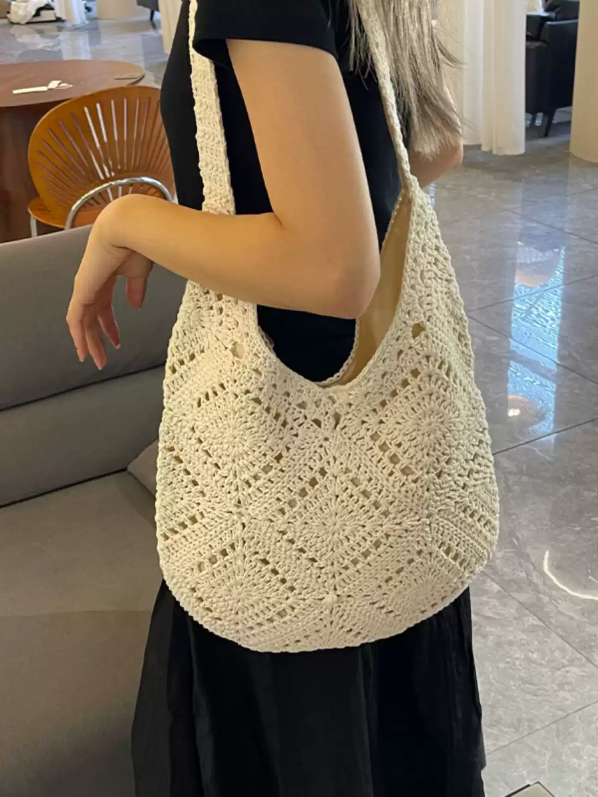 Casualruby© Handwoven Summer Tote, Large Capacity Casual Shoulder Bag