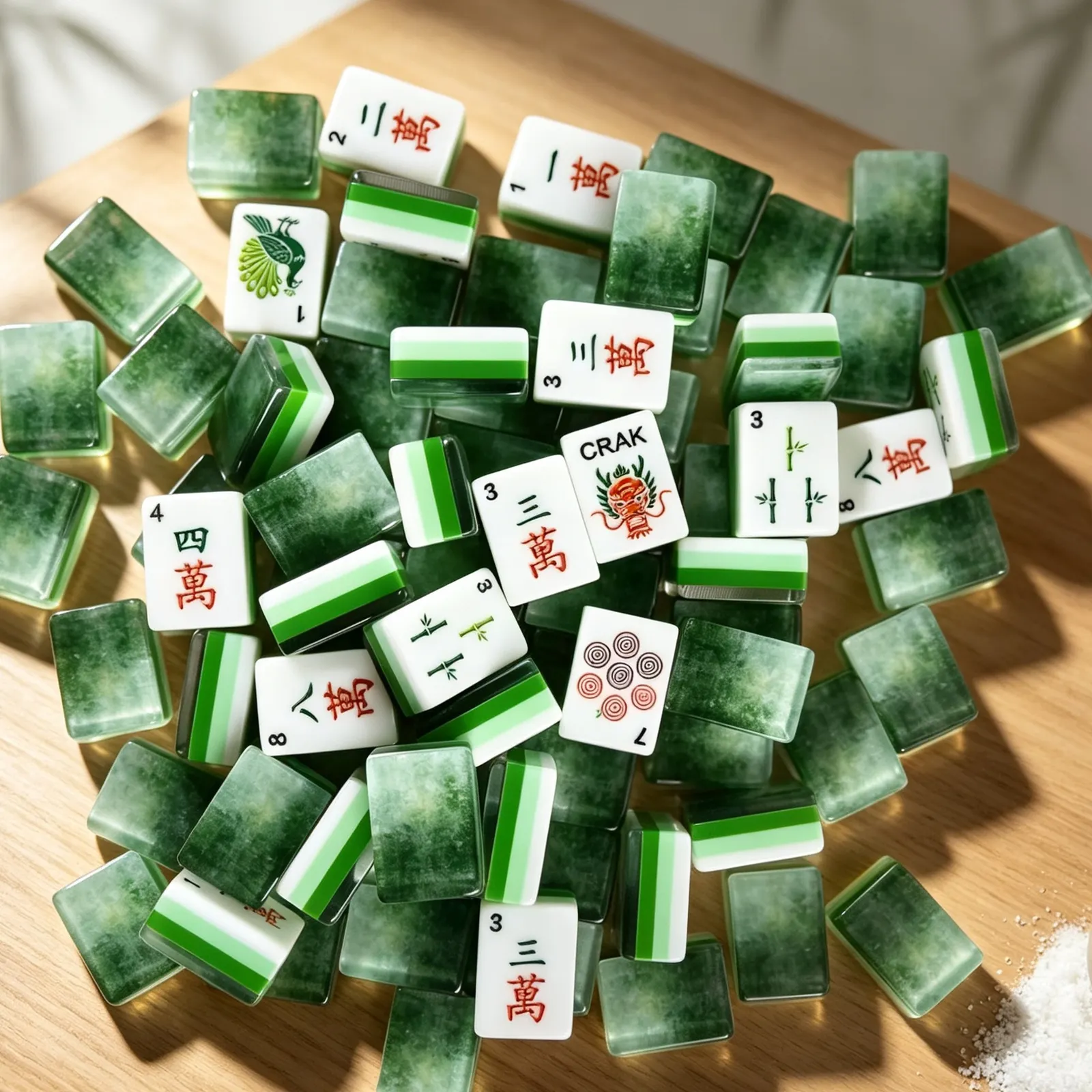 Casualruby© Emerald Mist American Mahjong Tiles