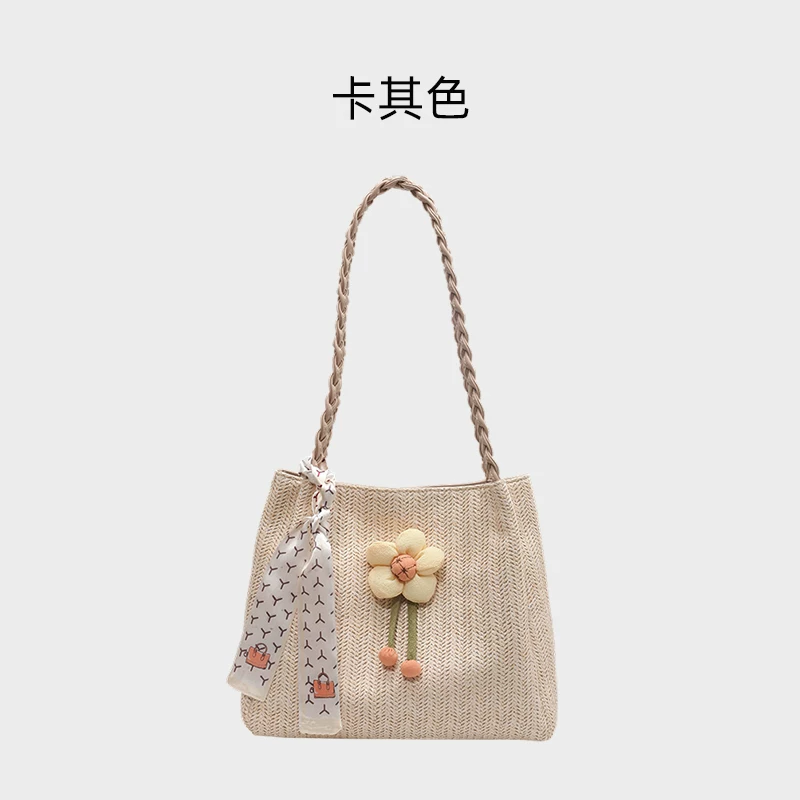 Casualruby© Large Woven Tote Bag for Work & Travel