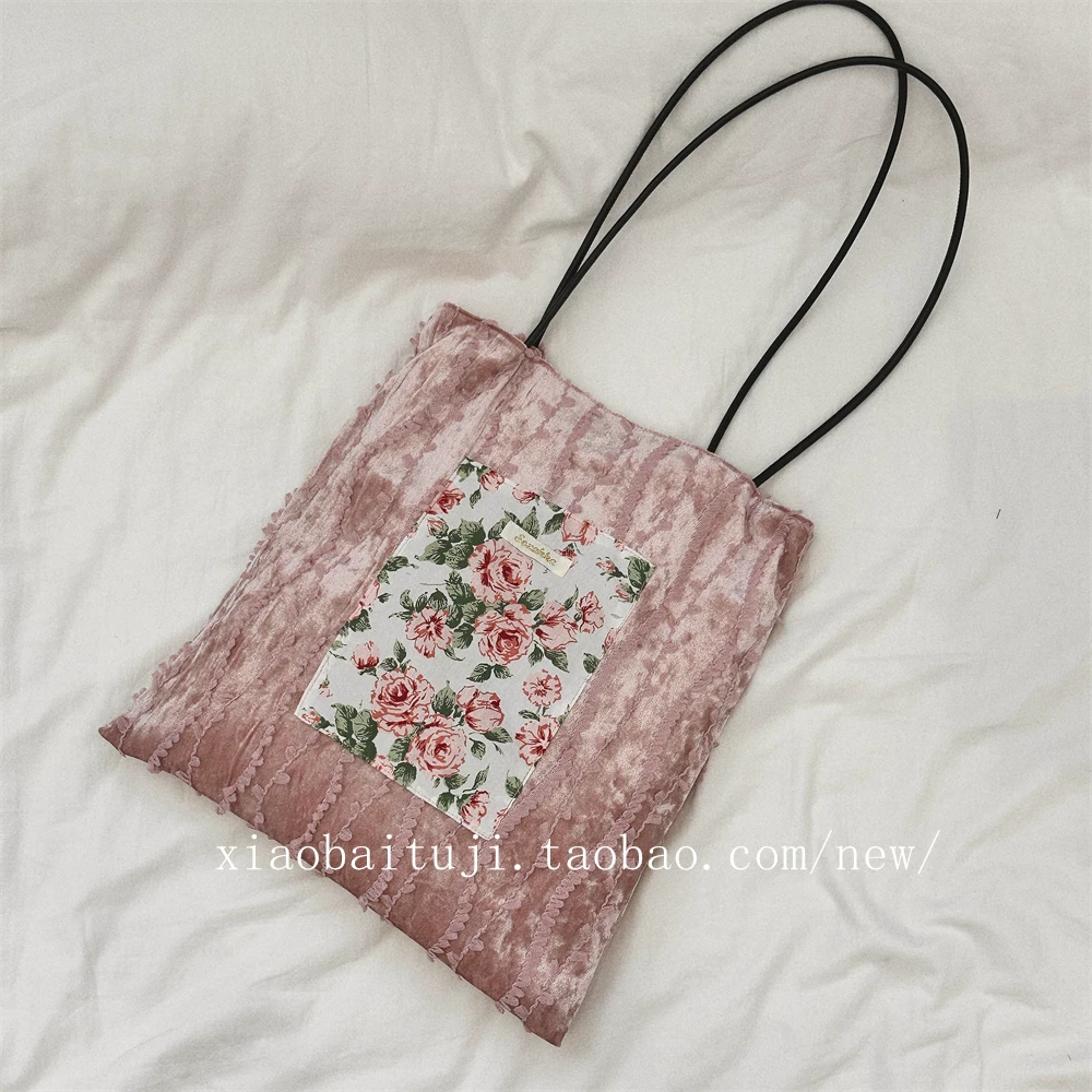 Casualruby© Pearl Lace Large Tote Bag for Commute & Daily