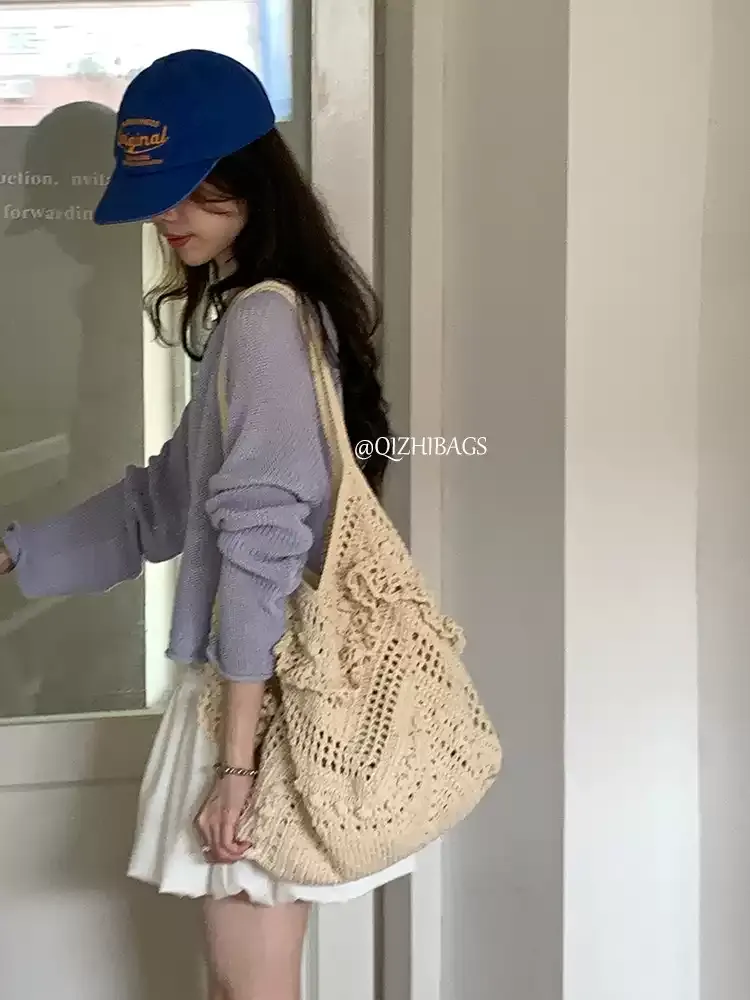 Casualruby© Hollow Woven Bag for Beach Vacation
