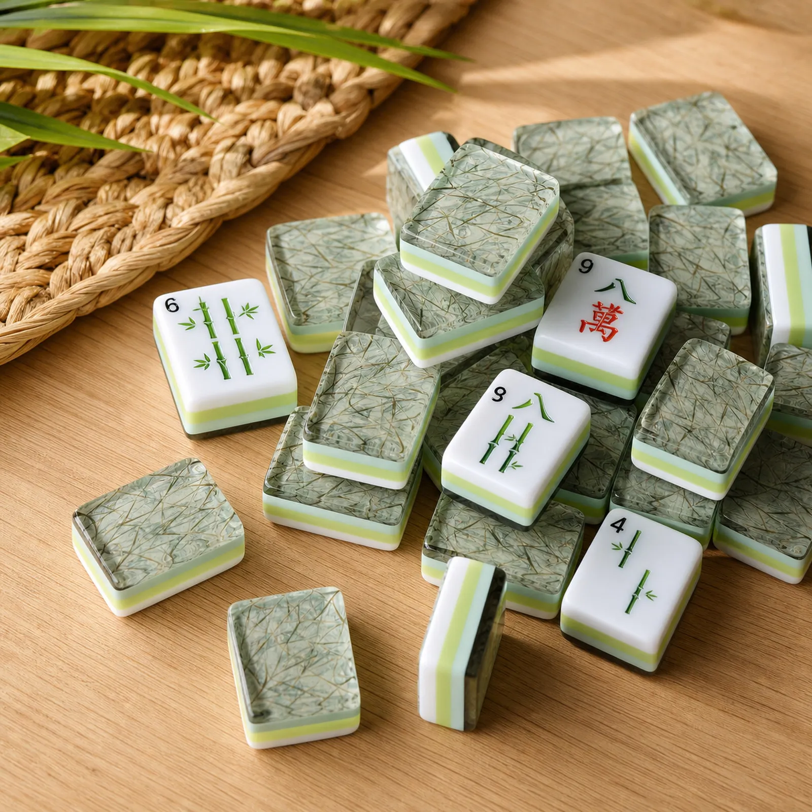 Casualruby© The Tropicana Set: Premium Bamboo-Accent American Mahjong Set