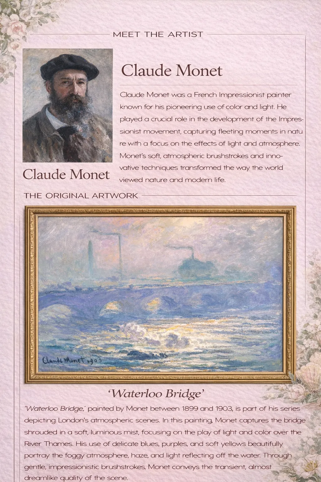 Claude Monet "Waterloo Bridge"