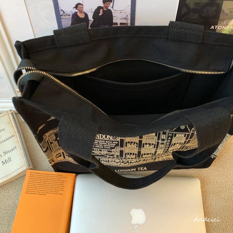 London Tea Northallerton Canvas Tote Bag with Zip