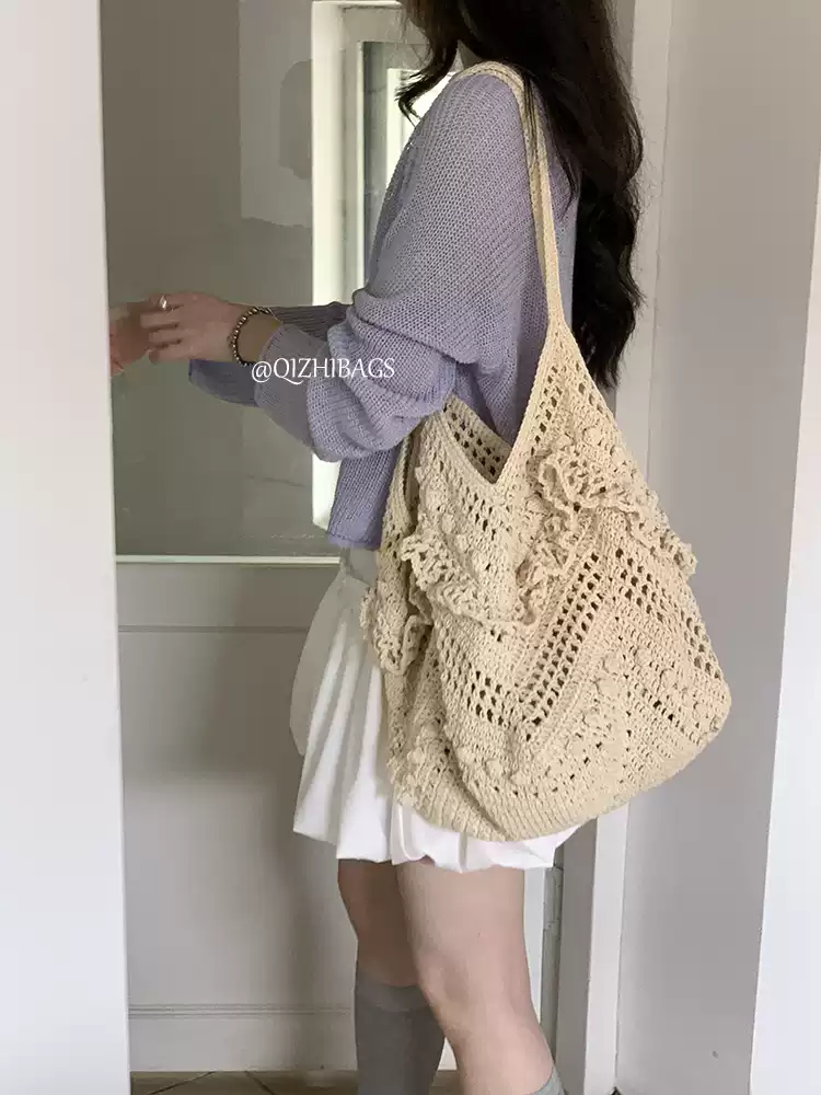 Casualruby© Hollow Woven Bag for Beach Vacation